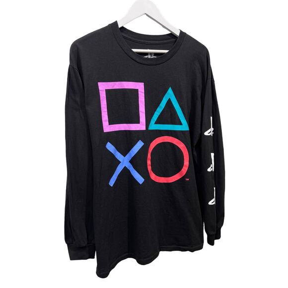 PlayStation PS Siea Controller Graphic Black Logo 100% Cotton T-Shirt Mens Mediu - Picture 3 of 8